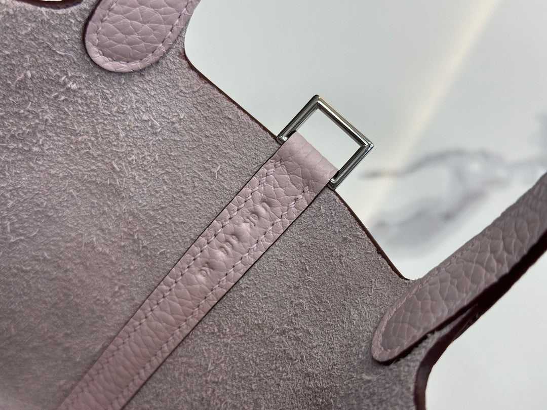 Hermes Limited Edition Picotin Lock Micro Mini 14 Bag Mauve pale  togo Tote palladium Hardware