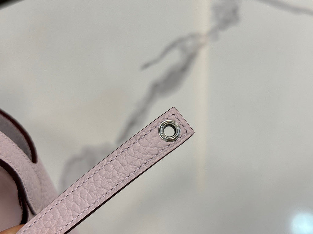 Hermes Limited Edition Picotin Lock Micro Mini 14 Bag Mauve pale  togo Tote palladium Hardware