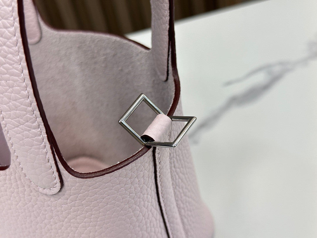 Hermes Limited Edition Picotin Lock Micro Mini 14 Bag Mauve pale  togo Tote palladium Hardware