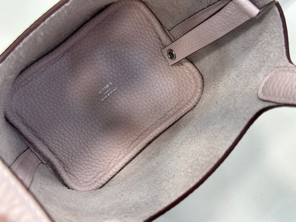 Hermes Limited Edition Picotin Lock Micro Mini 14 Bag Mauve pale  togo Tote palladium Hardware