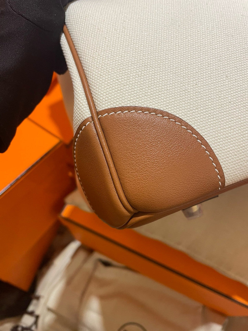 Hermes Birkin 40 HAC Gold & Bordeaux Swift Toile De Camp Gold Hardware