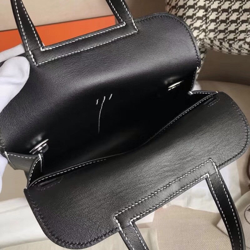 Hermes Black Halzan 31 bag
