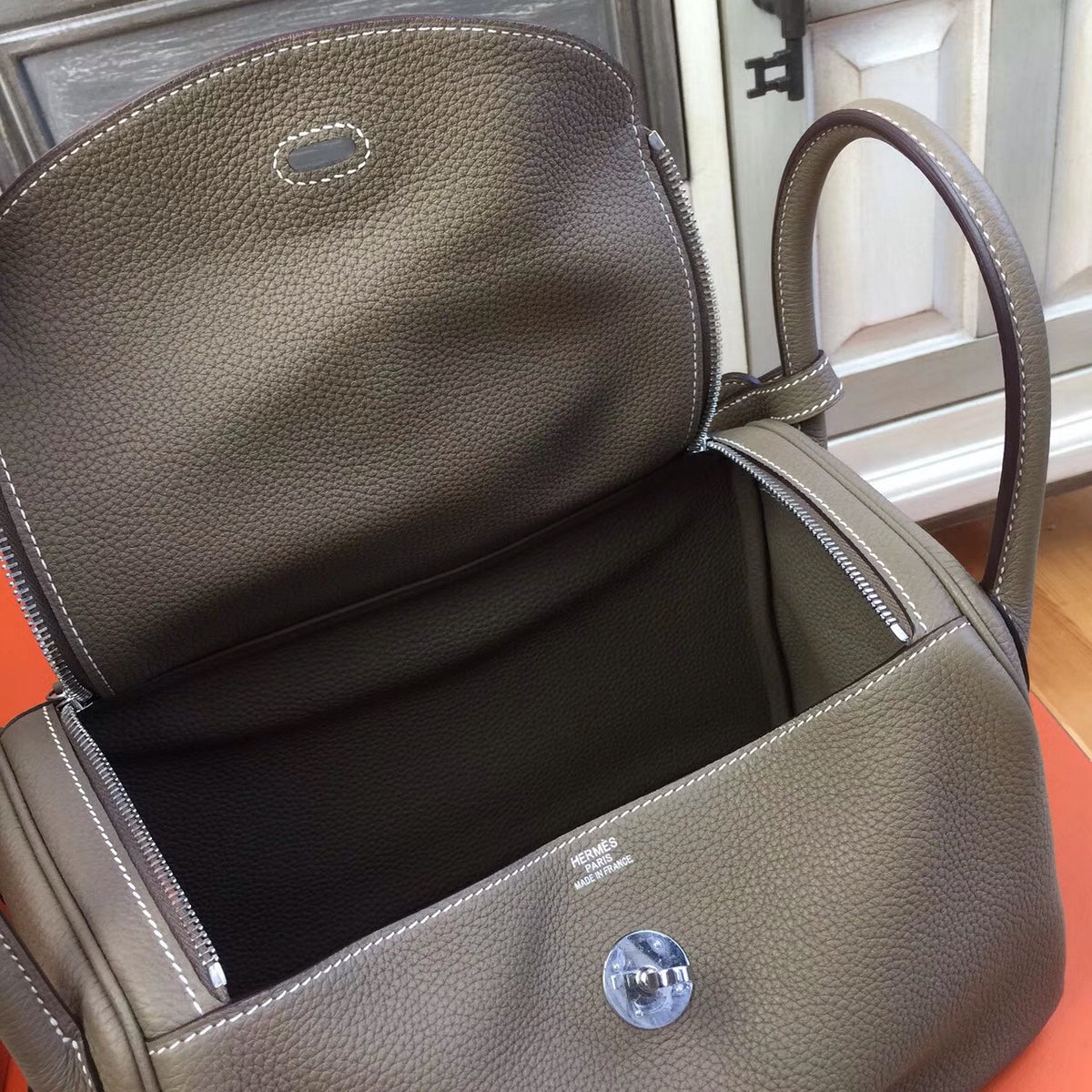 Hermes Lindy 30 Grey Togo Palladium Hardware