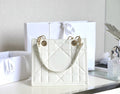 Christian Dior Book Tote small Macrocannage latte calfskin