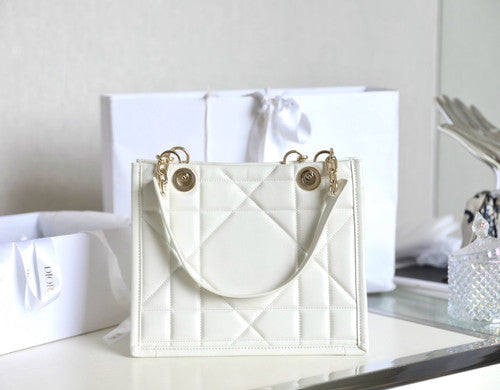 Christian Dior Book Tote small Macrocannage latte calfskin