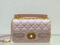 Christian Dior Small Dior Jolie Top Handle Bag  Pink  Cannage Calfskin