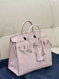 Hermès Birkin 20 Mauve Pale  Alligator Palladium Hardware