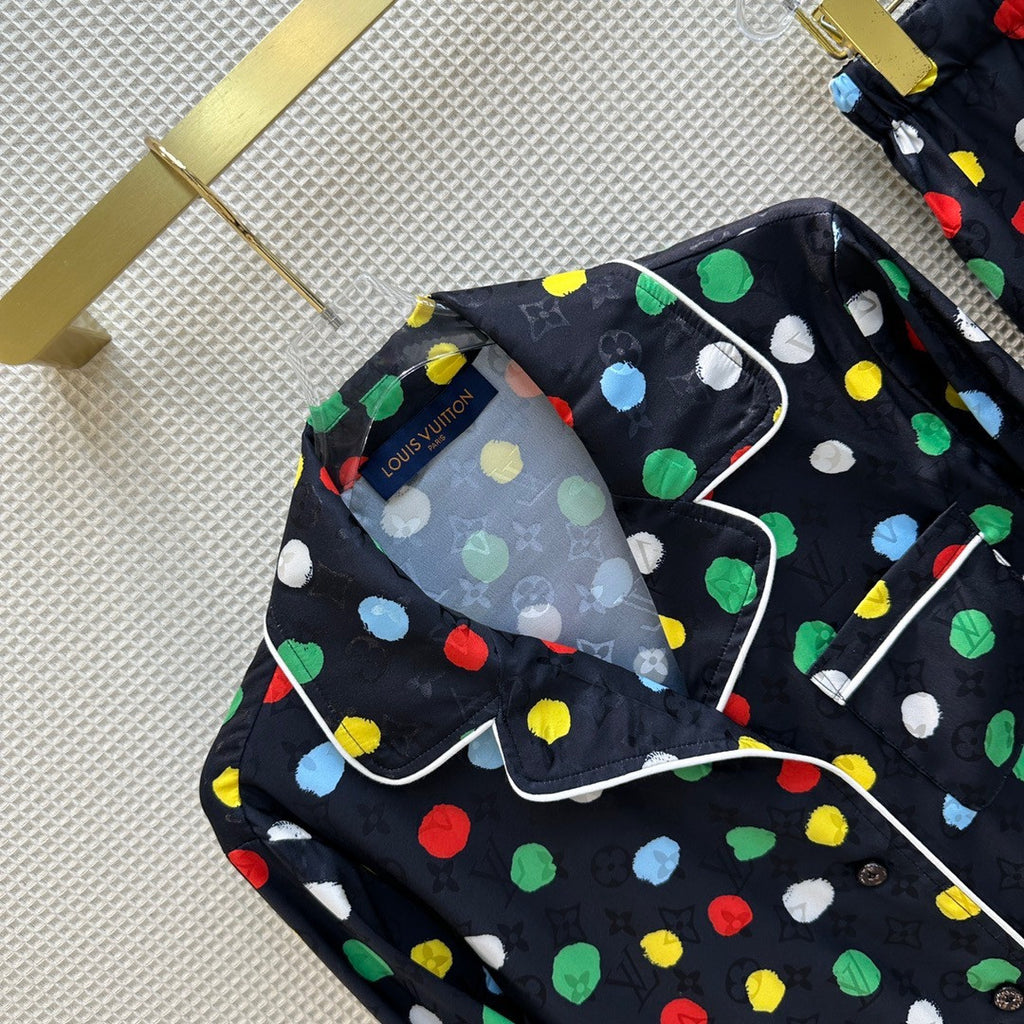 Louis Vuitton Yayoi Kusama 1AB7Y4 LV X YK PAINTED DOTS PAJAMA SET