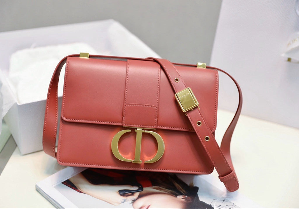 Christian Dior 30 MONTAIGNE CALFSKIN BAG GOLDEN SADDLE 2024