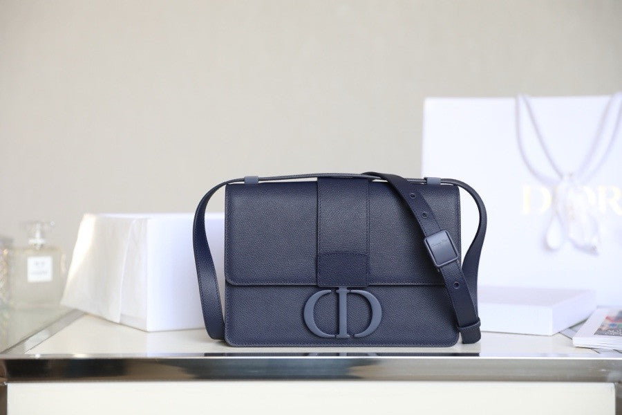 Christian Dior 30 MONTAIGNE CALFSKIN BAG NAVY 2024