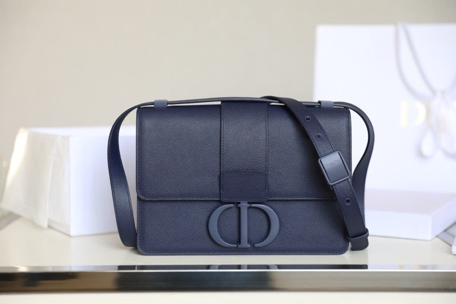 Christian Dior 30 MONTAIGNE CALFSKIN BAG NAVY 2024