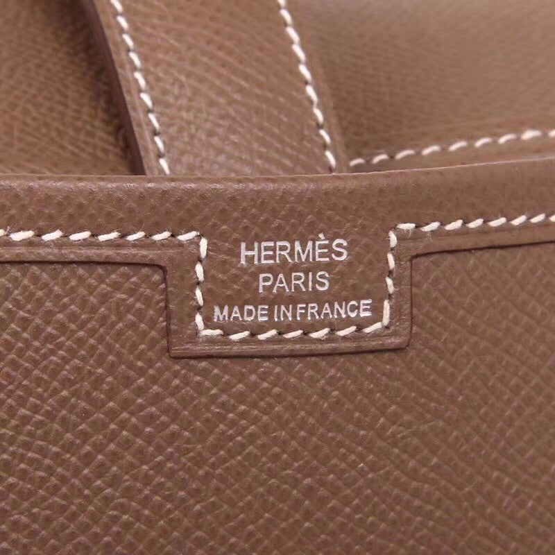 Hermes Etoupe Jige Elan clutch