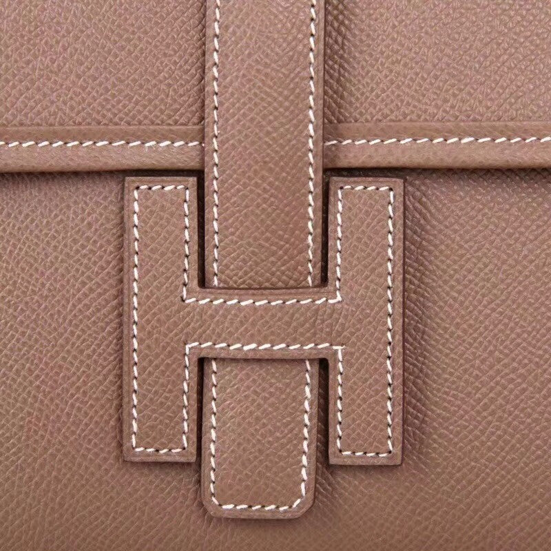 Hermes Etoupe Jige Elan clutch