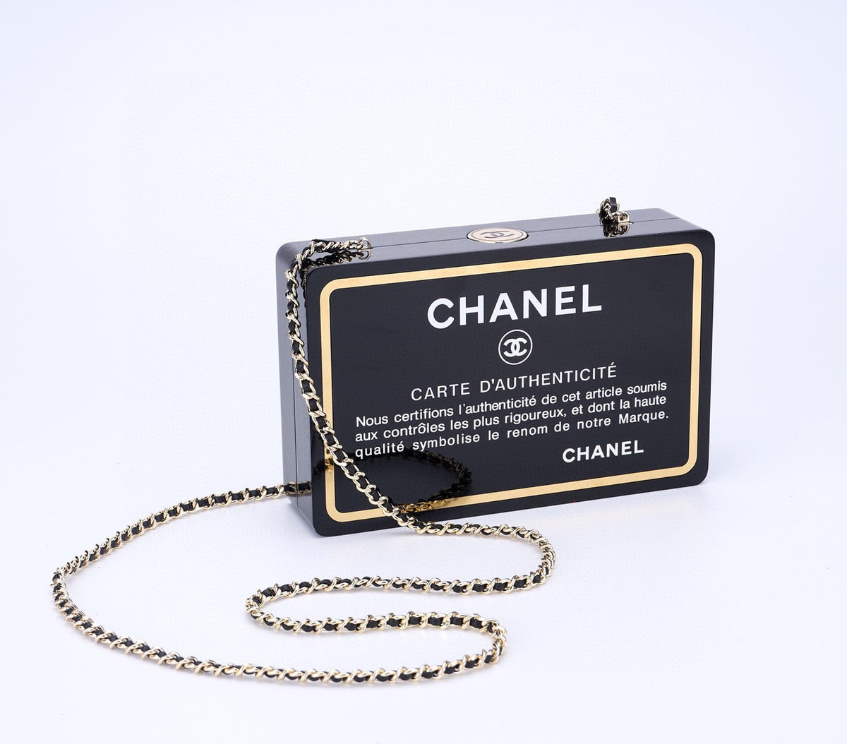 Chanel Minaudière Limited Edition Black Authenticity Card Gold-Tone Hardware
