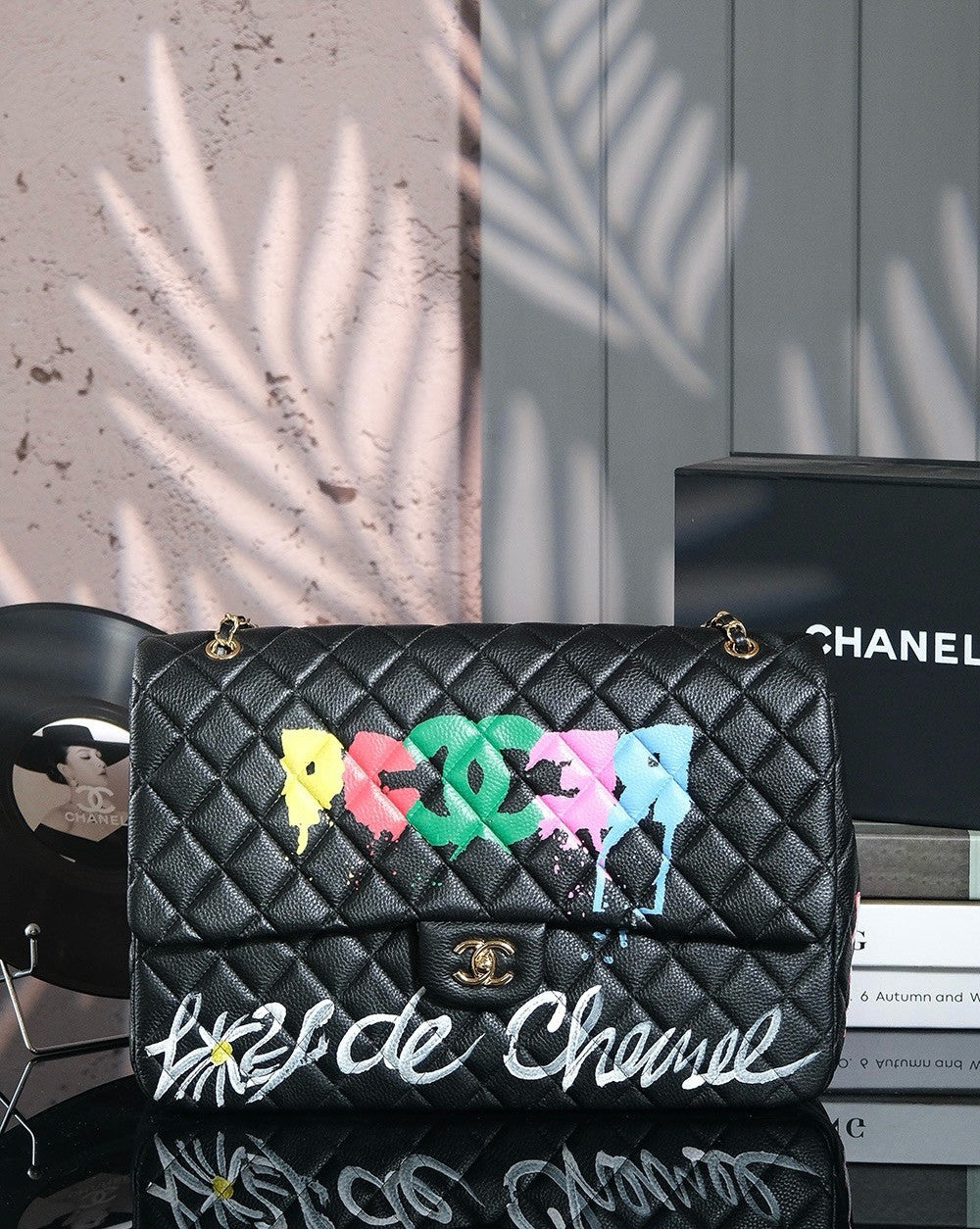 CHANEL G-DRAGON LIMITED EDITION GRAFFITI CLASSIC HANDBAG
