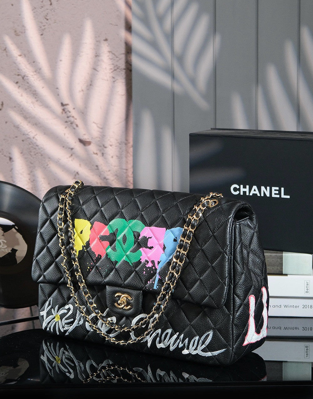 CHANEL G-DRAGON LIMITED EDITION GRAFFITI CLASSIC HANDBAG