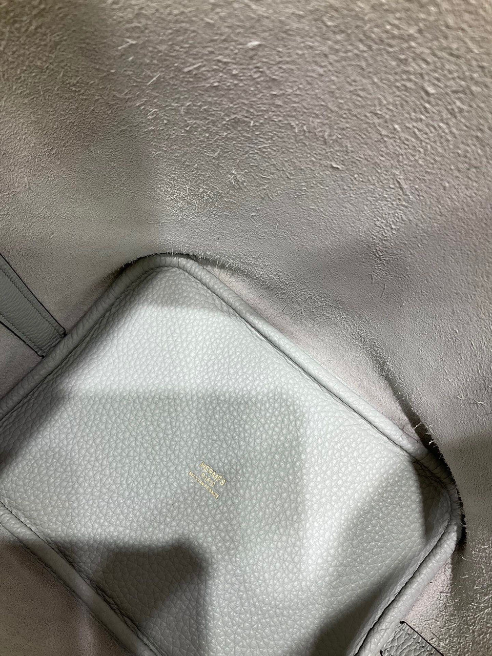 Hermes Bleu Pale Picotin Lock 18 Togo Leather Bag