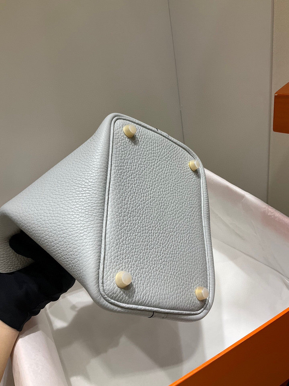 Hermes Bleu Pale Picotin Lock 18 Togo Leather Bag