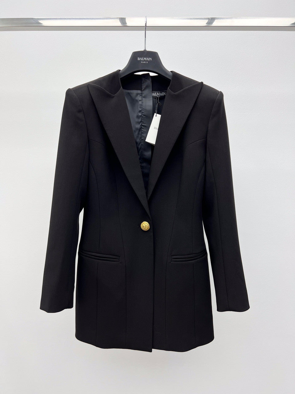 Balmain Grain de poudre tailored dress Black