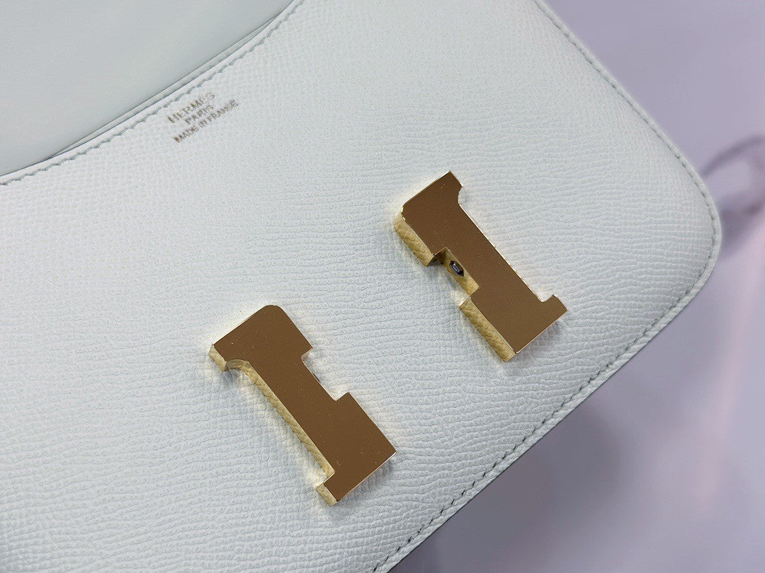 Hermes vert fizz  Constance 19cm Epsom Gold Hardware