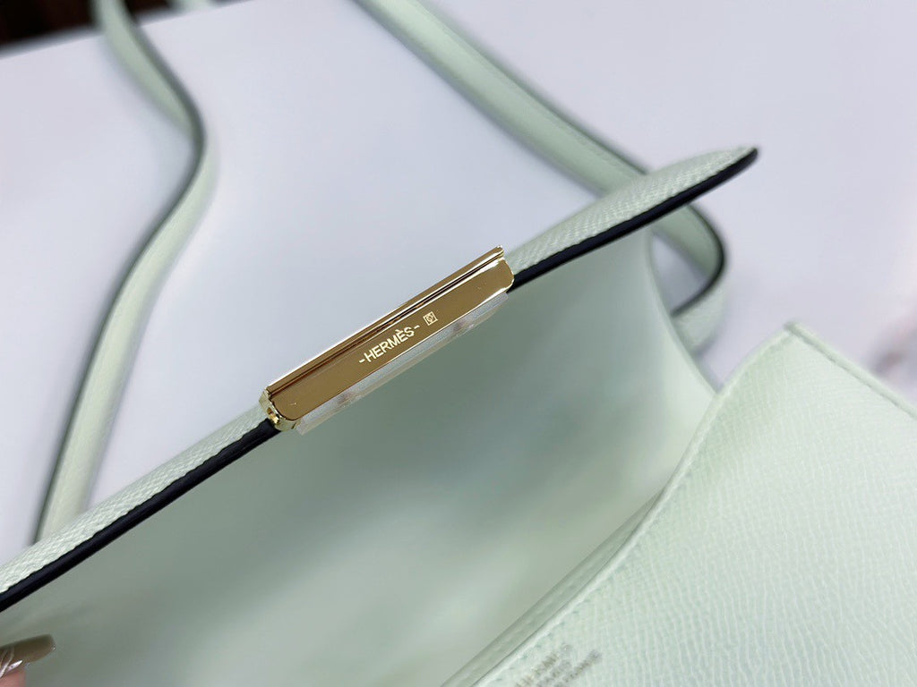 Hermes vert fizz  Constance 19cm Epsom Gold Hardware