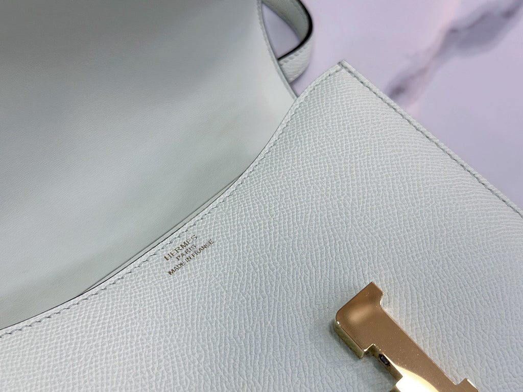 Hermes vert fizz  Constance 19cm Epsom Gold Hardware