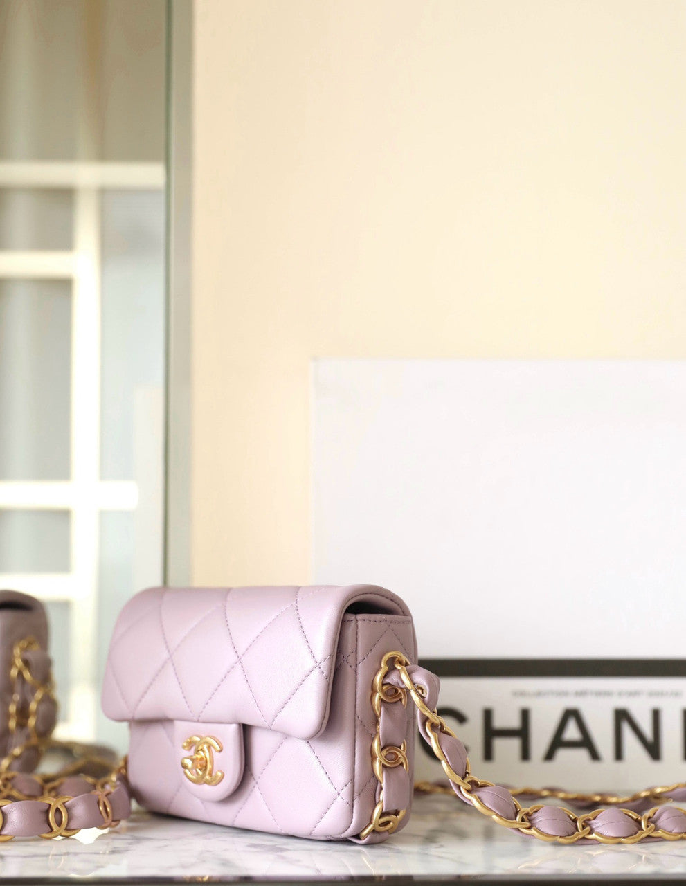 CHANEL FALL-WINTER 2024/25   SMALL FLAP BAG PURPLE