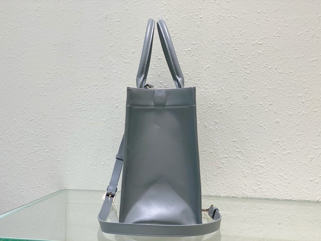 Christian Dior Medium Dior Book Tote  Grey  Macrocannage Calfskin (36.5 x 28 x 17.5 cm)