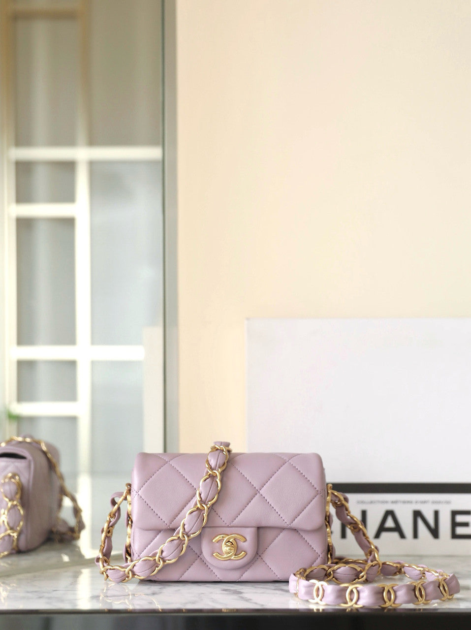 CHANEL FALL-WINTER 2024/25   SMALL FLAP BAG PURPLE