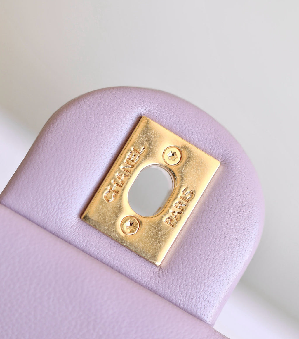 CHANEL FALL-WINTER 2024/25   SMALL FLAP BAG PURPLE