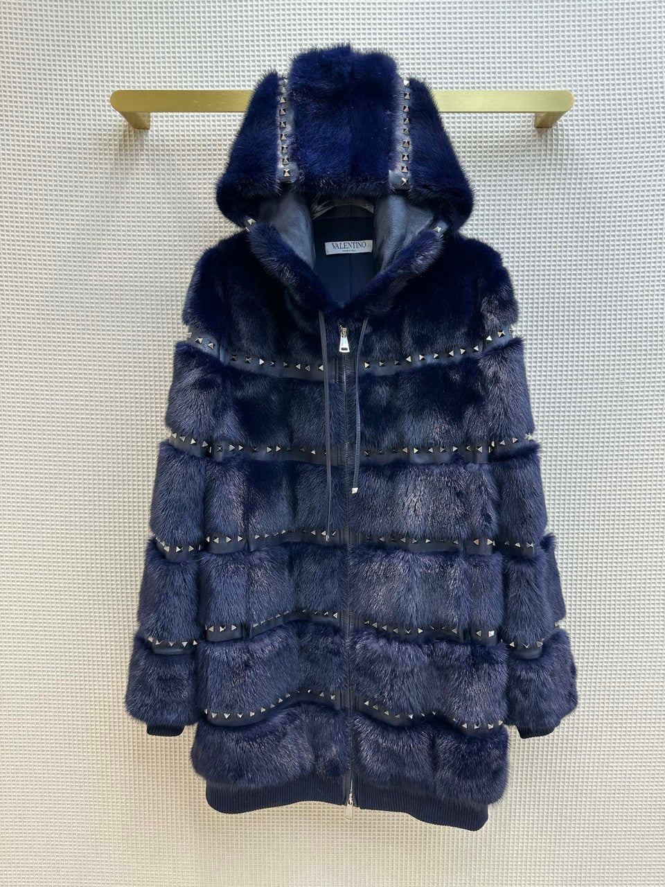 Valentino Rockstud Mink  Coat