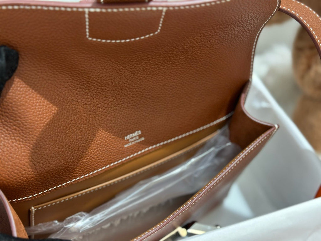 Hermes Sac a depeches 21 bag Gold Togo Leather Hermes