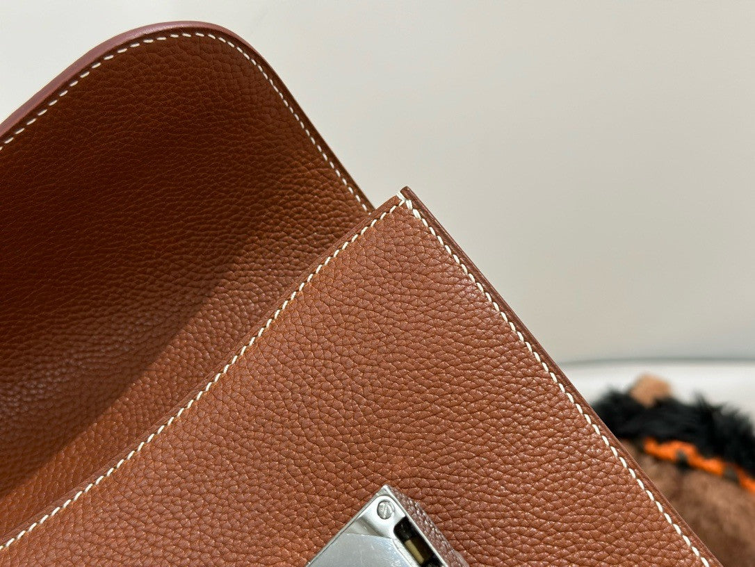 Hermes Sac a depeches 21 bag Gold Togo Leather Hermes
