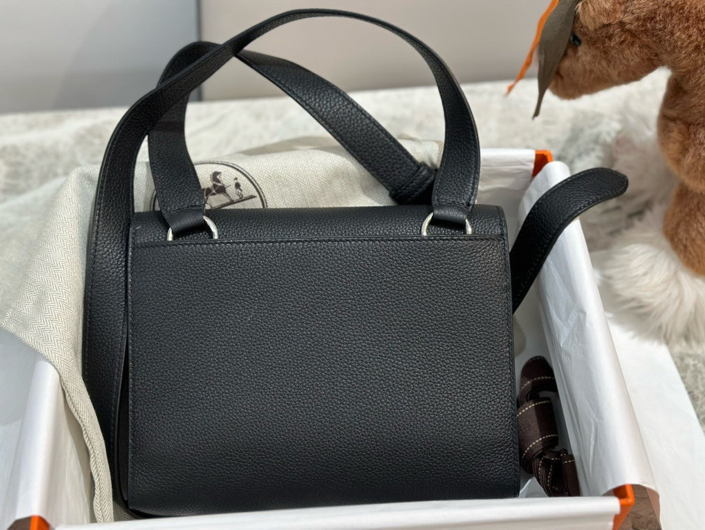 Hermes Sac a depeches 21 bag Black Togo Leather Hermes