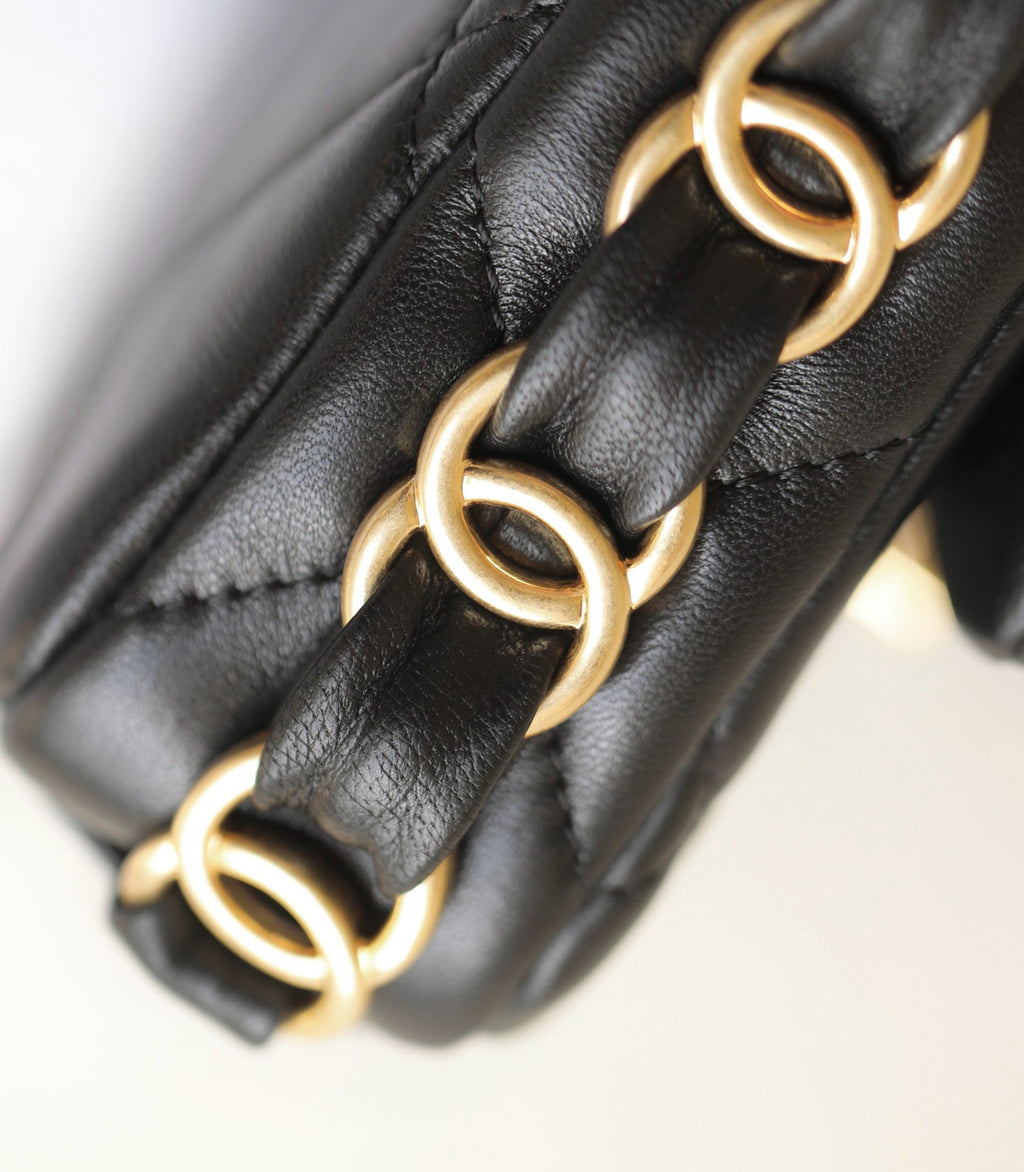 CHANEL FALL-WINTER 2024/25   SMALL FLAP BAG BLACK