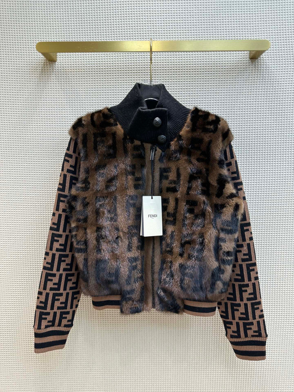 Fendi Bomber jacket Brown mink bomber