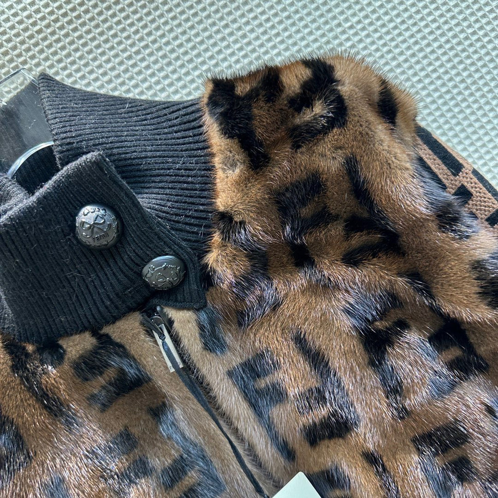 Fendi Bomber jacket Brown mink bomber