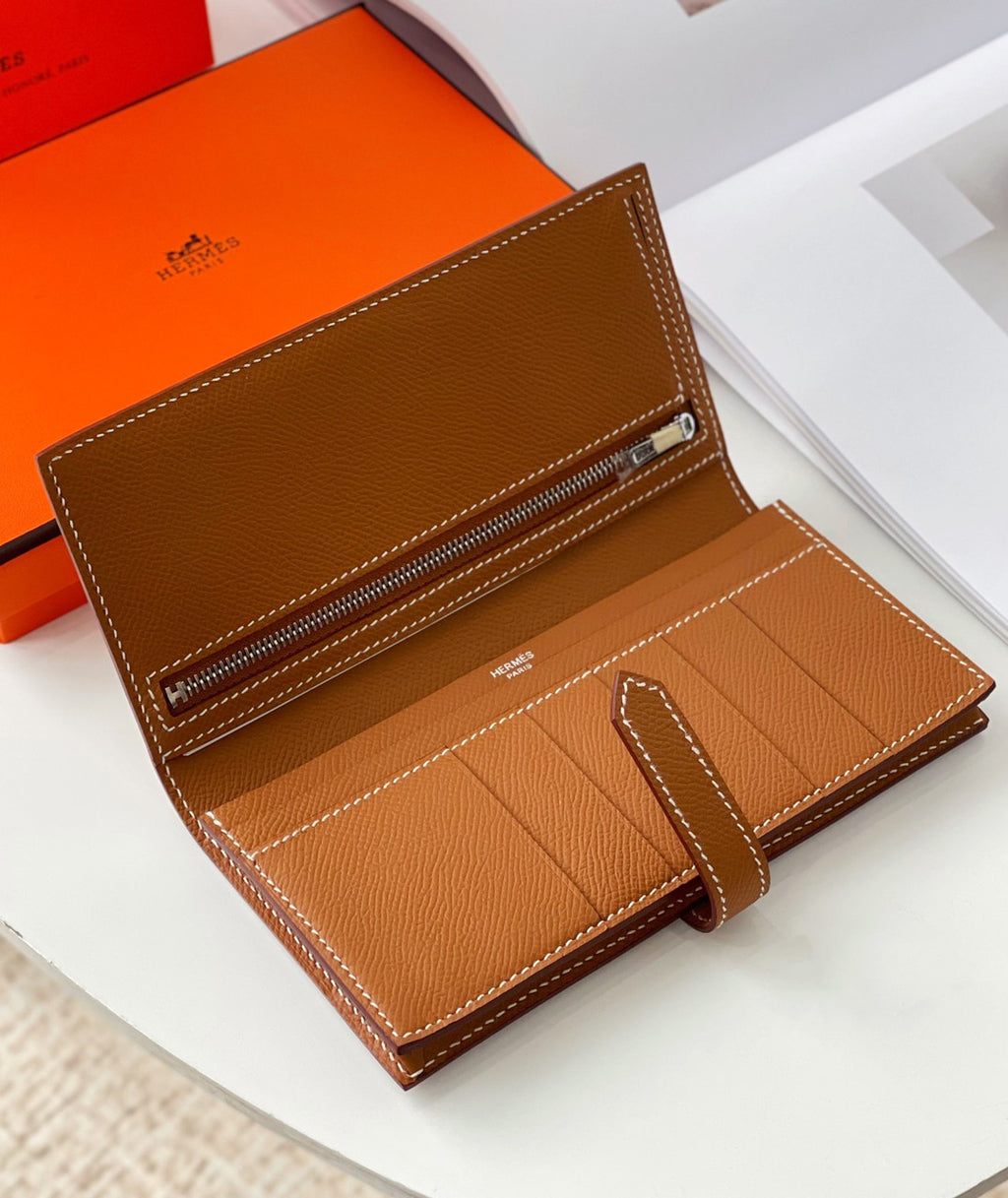 Hermes Bearn wallet  Gold Epsom