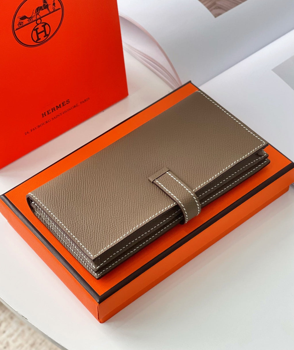 Hermes Bearn wallet Etoupe Epsom