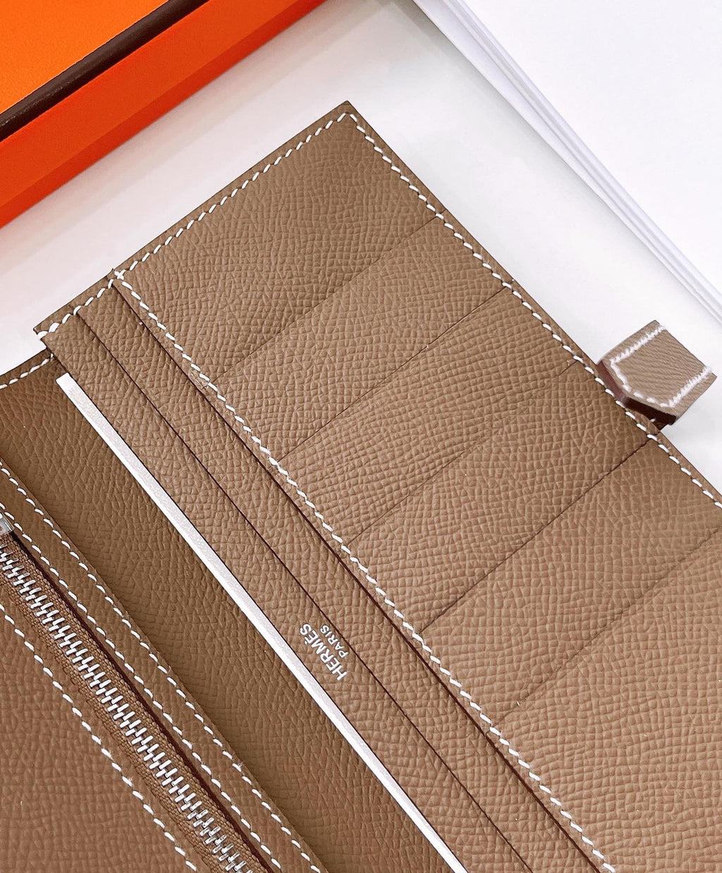 Hermes Bearn wallet Etoupe Epsom