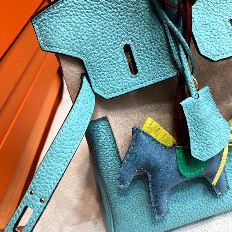 Hermes Blue Atoll 3P Birkin 25cm Togo Gold Hardware