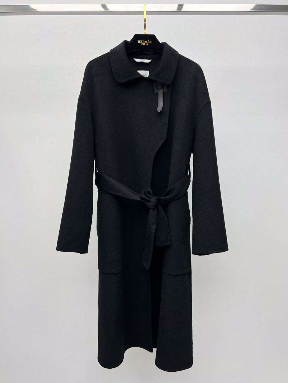 Hermes Wrap coat Black