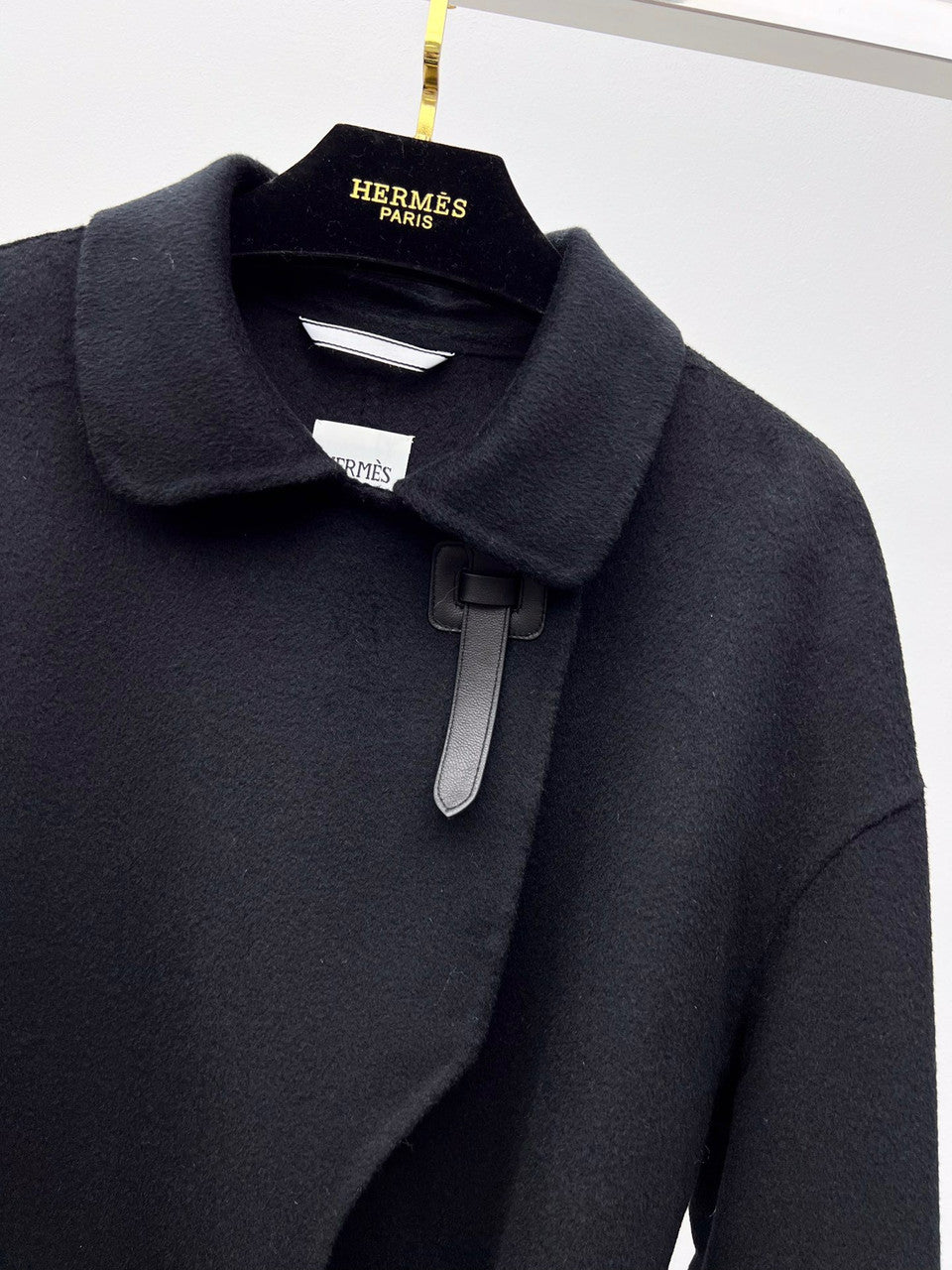 Hermes Wrap coat Black