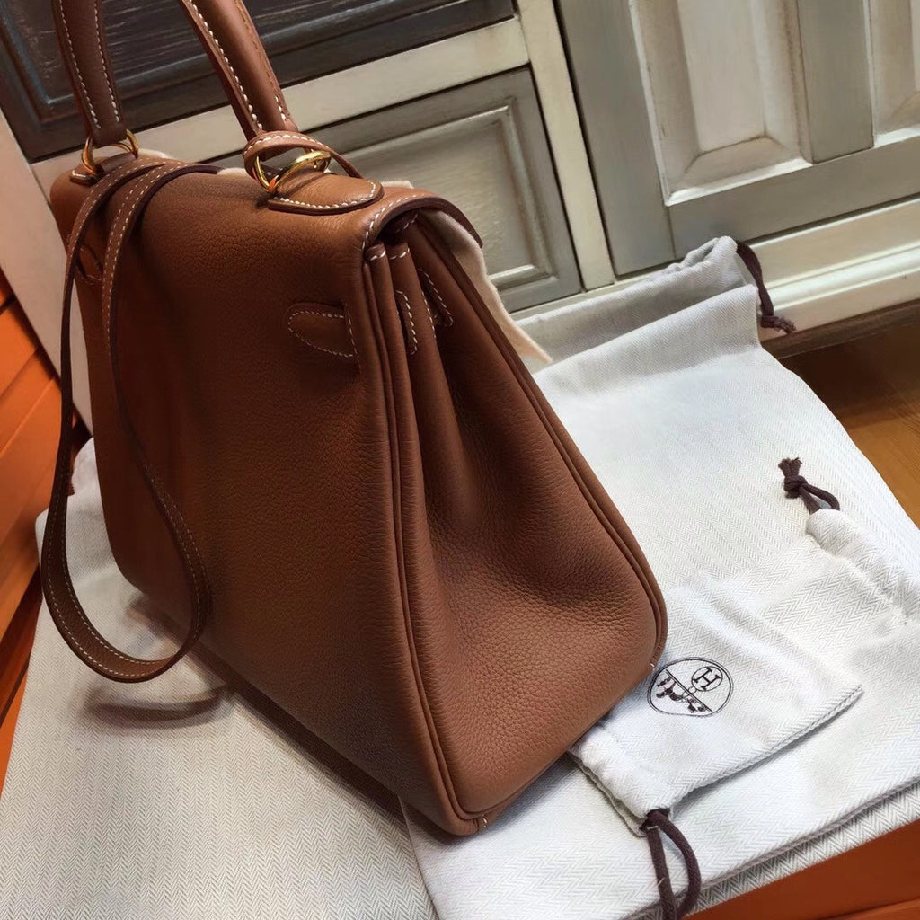 Hermes Gold Kelly 28 cm Togo Gold Hardware