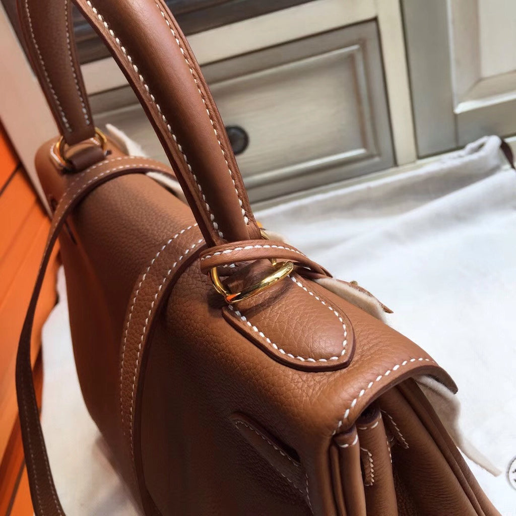 Hermes Gold Kelly 28 cm Togo Gold Hardware