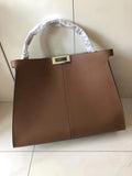 Fendi PEEKABOO X-LITE REGULAR Brown leather bag