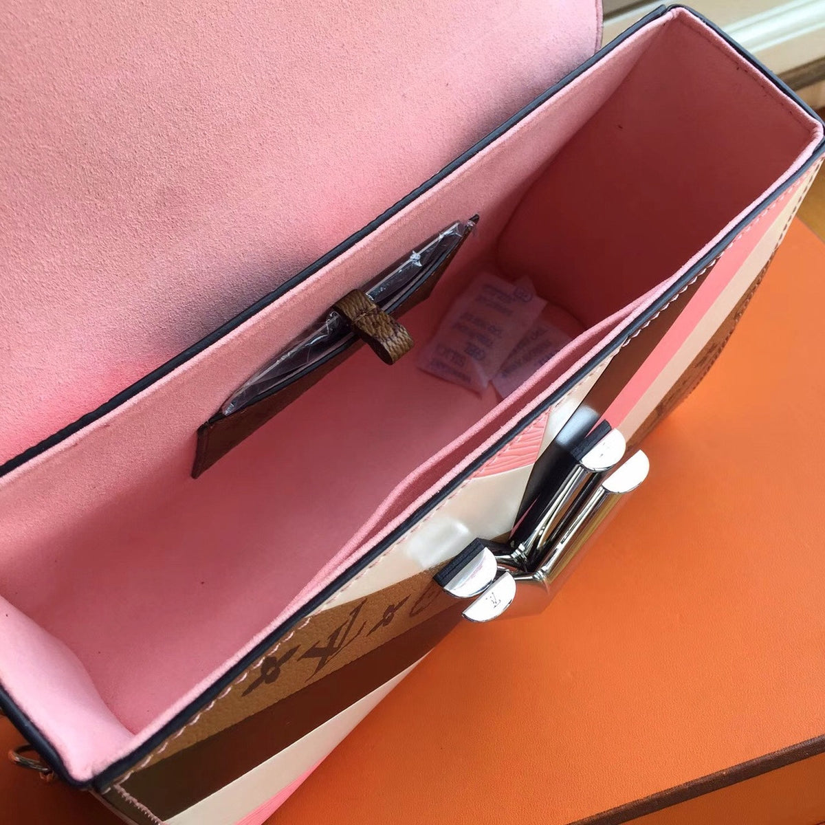 Louis Vuitton  White/Pink/Black and monogram Reverse Twist Bag  Limited Edition