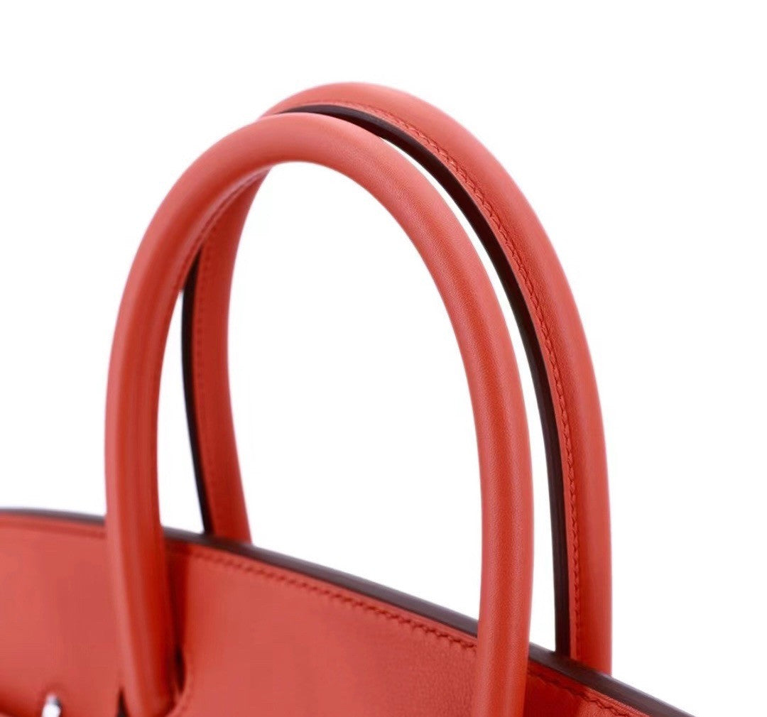 [Online Exclusive]Hermes Birkin 30 Toile Quadrille Terre Battue Swift leather PHW (New Toile 2022)