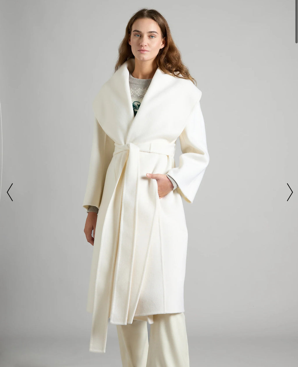 Colombo WHITE DOUBLE CASHMERE COAT
