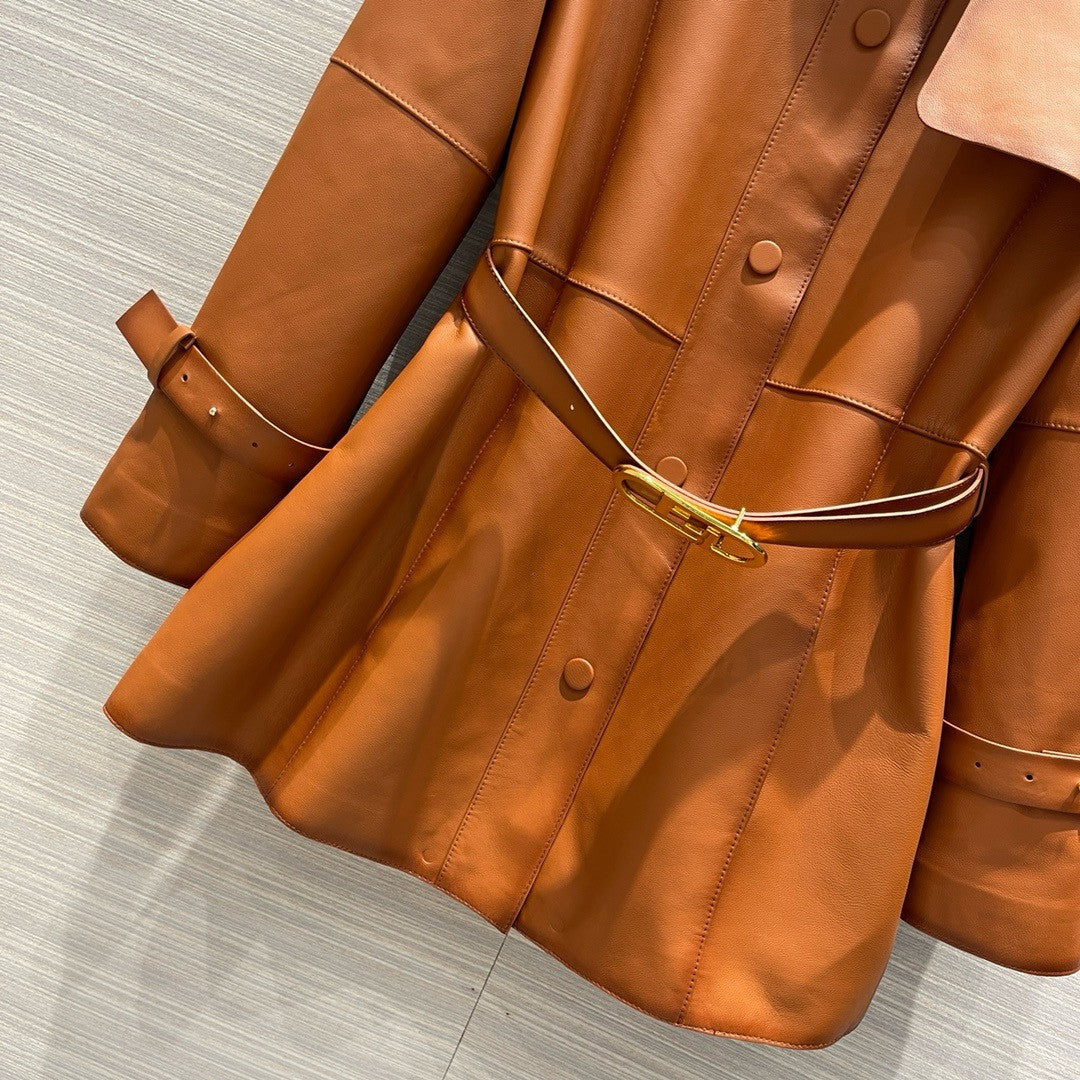Fendi Blouson Brown leather jacket